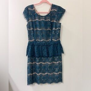 Maeve Teal Lace Dress